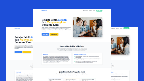 Preview Website Bimbingan Belajar